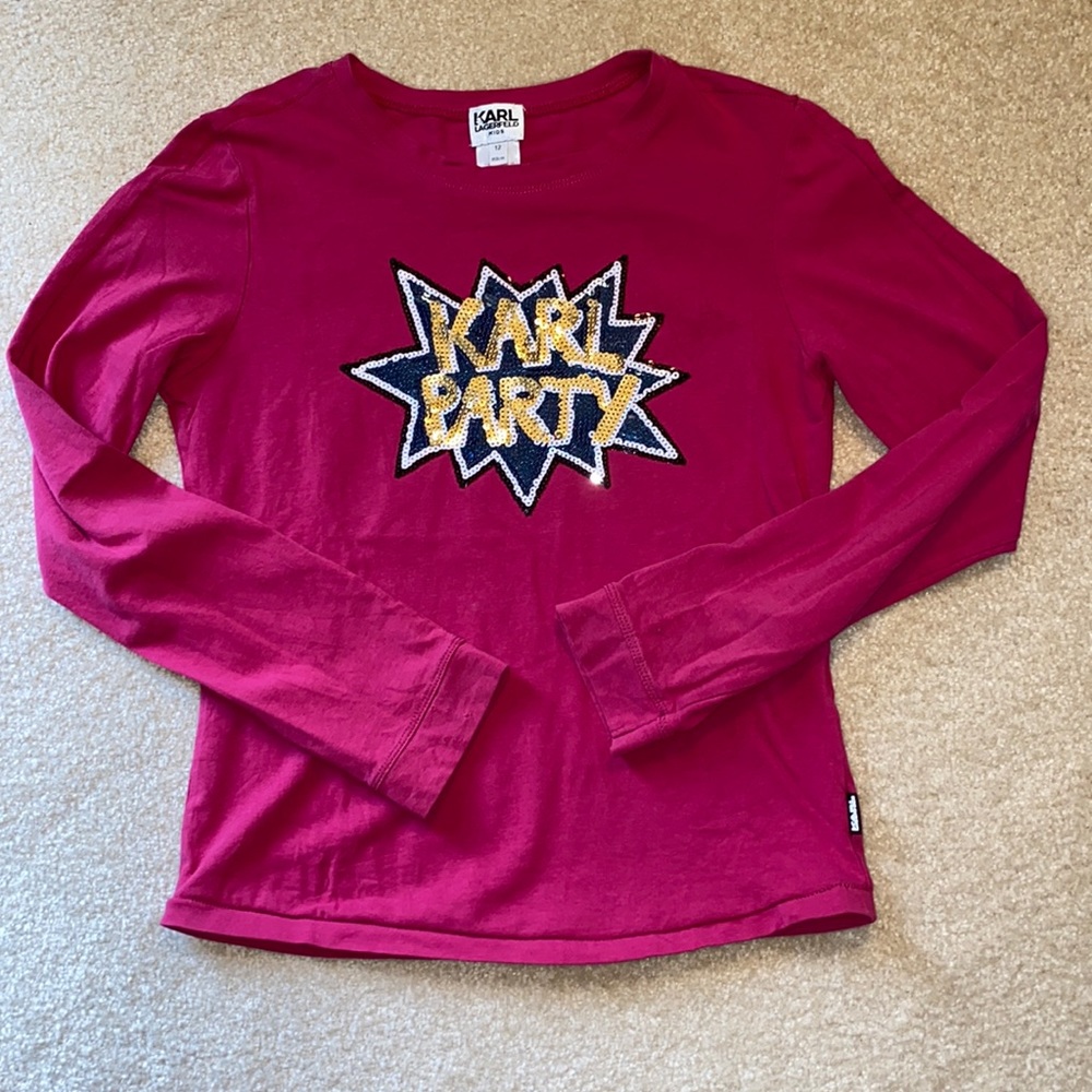 Girls size 12 Karl Lagerfeld long sleeve t-shirt